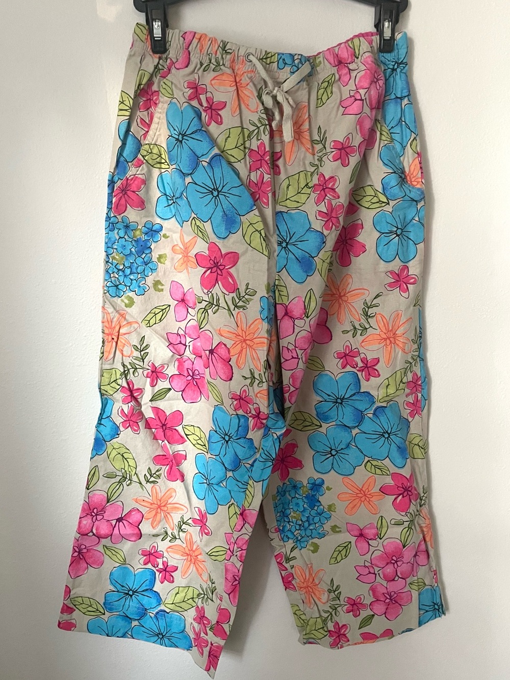 White Stag - Floral Cotton Capri Pants – Size Small (4–6)